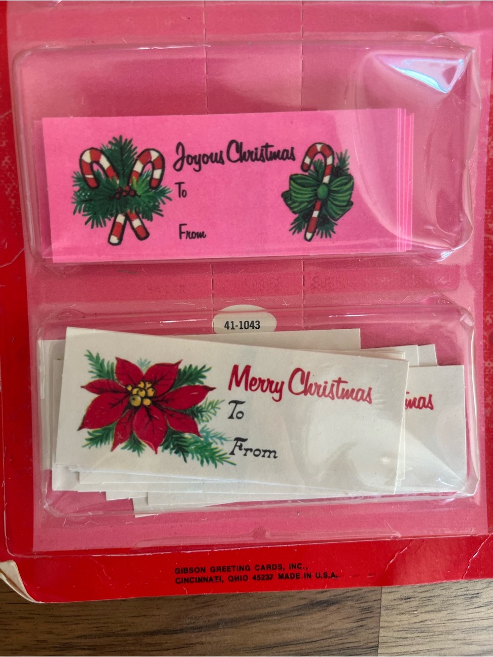 Touch of Elegance Christmas Self-Stick Gift Labels - Red & Green - Picture 2 of 5